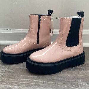 Zara Pink patent leather ankle boots! Brand new with tags! Same day shipping!